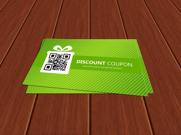 Spring discount coupons lying on table — Stock Photo, Image