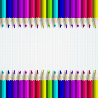 renkli kalemler üzerinde beyaz masa örtüsü yalan