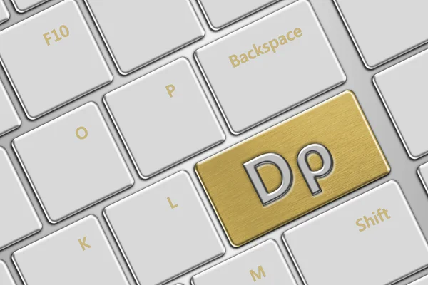 Computer keyboard with greek drachma button — Stock Photo, Image