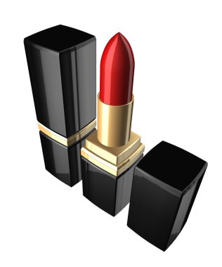 3d ruj beyaz bitti izole