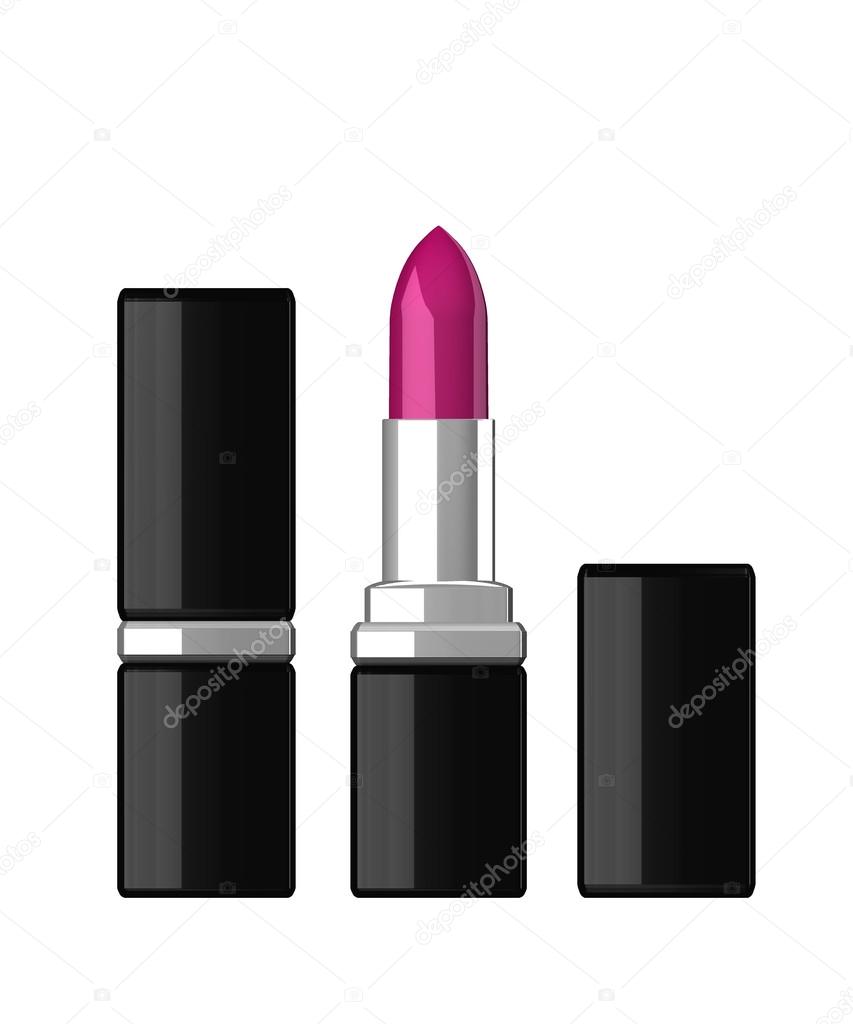 3d lipstick isolated over white 