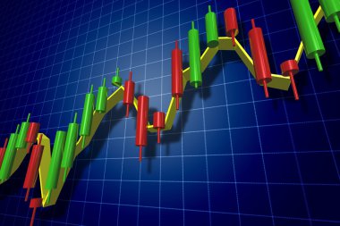 Forex Mum grafiği üzerinde koyu mavi 