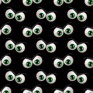 Cadılar Bayramı kızgın gözlerle seamless modeli