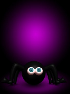 Halloween örümcek ile metnin üzerinde karanlık bir yer