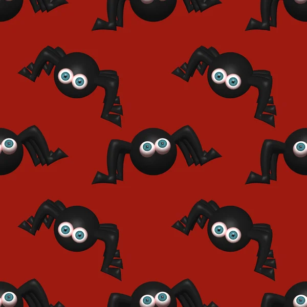 Seamless pattern with halloween spiders — Stock Photo, Image