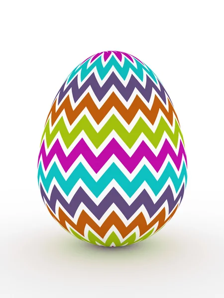 3d Easter egg lying on white floor — Stock Photo, Image