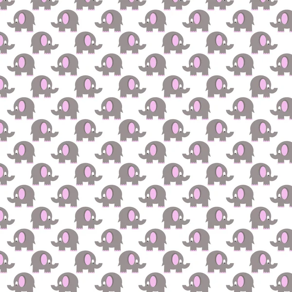 Seamless pattern with grey elephants — Stock Photo, Image