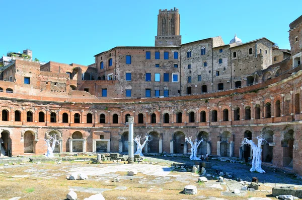 A Trajans piac, a római romjai. Olaszország — Stock Fotó