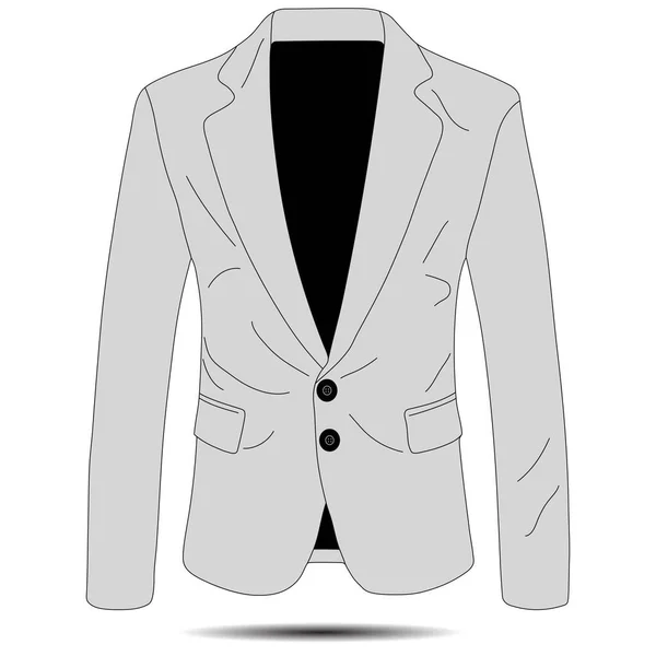 Plantilla vectorial de chaqueta deportiva gris — Archivo Imágenes Vectoriales