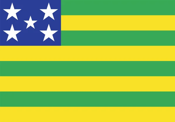 Vector Brazilian State Goias Flag — Stock Vector