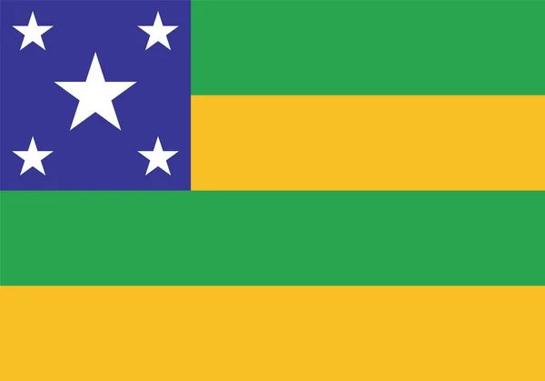 Vector Brazil State Sergipe Flag — стоковий вектор