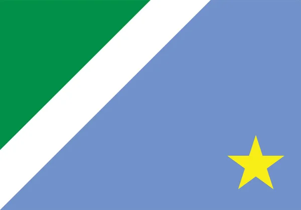 Wektor Brazylijski Stan Mato Grosso Flaga Sul — Wektor stockowy