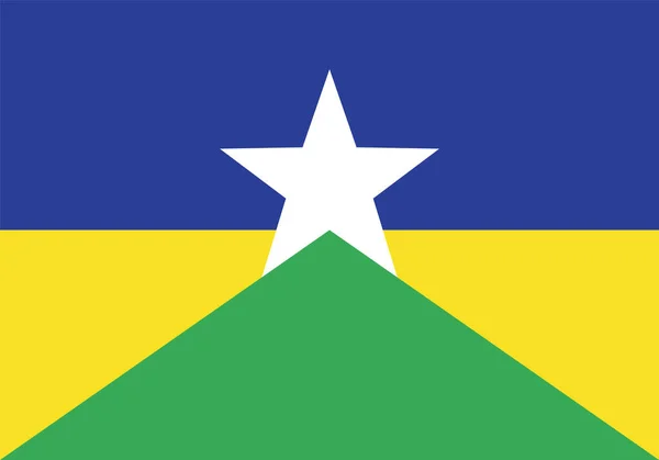 Vecteur Drapeau Rondonia État Brésilien — Image vectorielle