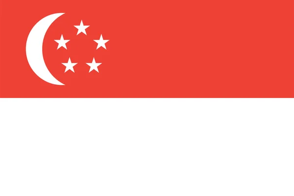 Bandera de Singapur — Vector de stock