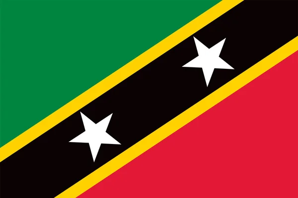 Drapeau de Saint-Kitts-et-Nevis — Image vectorielle