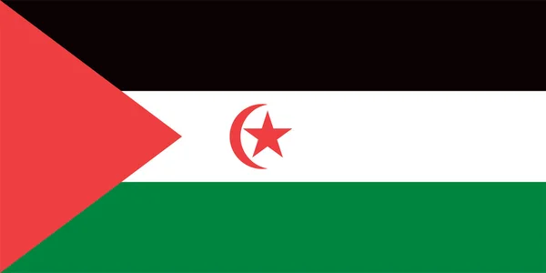 Vlag van de westelijke sahara — Stockvector