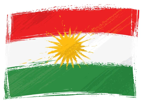 Flaga Kurdystanu grunge — Wektor stockowy