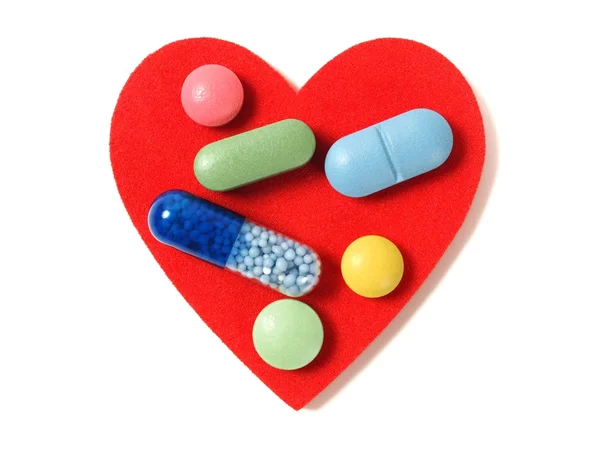 Heart and Medicine — Stock Photo, Image