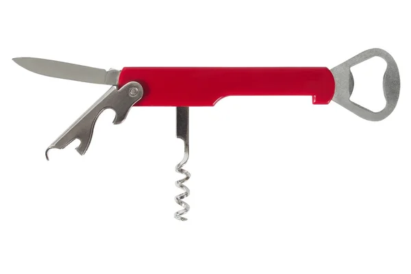 Waiter's corkscrew on white — Stock Photo, Image