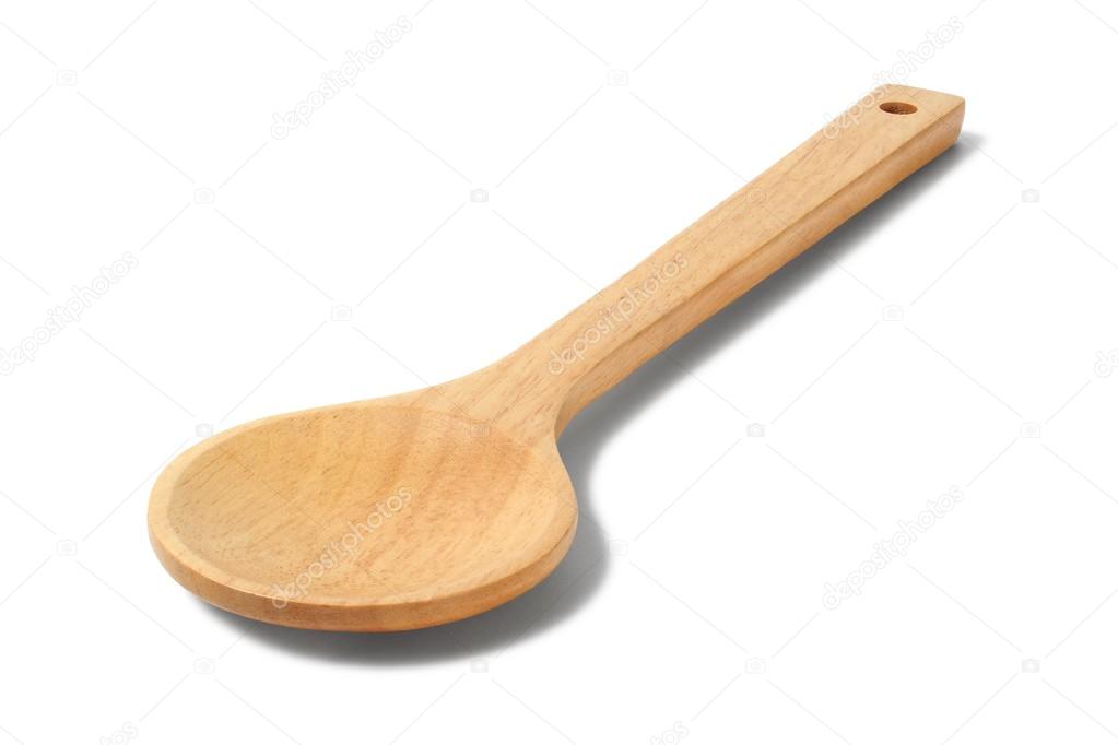 Big Wooden Spoon Stock Photo Phodopus 110632576 Big Wooden Spoon On White Background Photo By Phodopus
