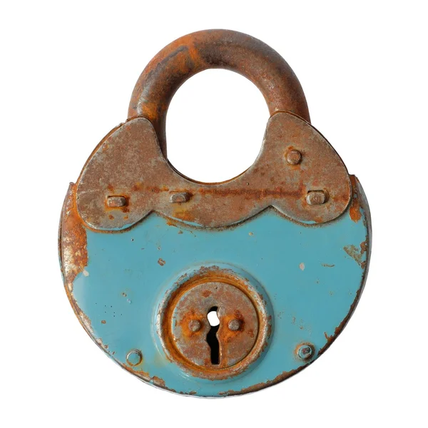 Velho cadeado enferrujado fechado — Fotografia de Stock