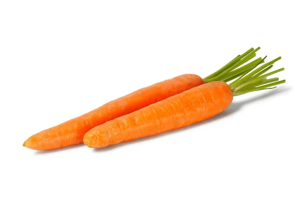 Two carrots on white — Stock Photo, Image