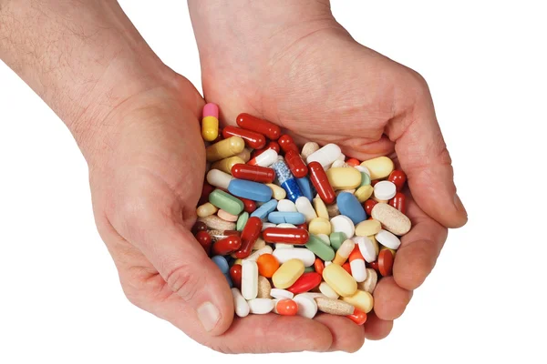 Hands with pills — Stock Photo, Image