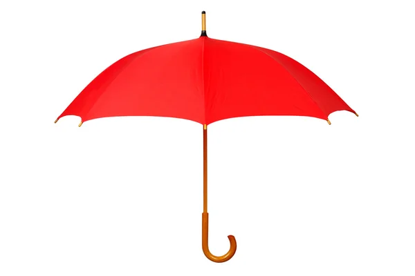 Открытый красный зонтик — стоковое фото