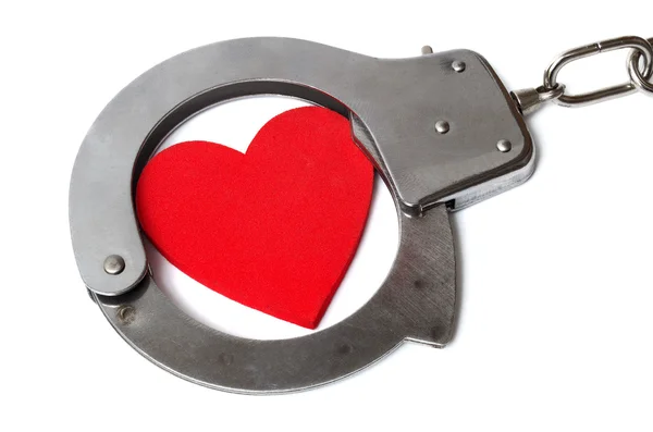 Cuffed heart — Stock Photo, Image