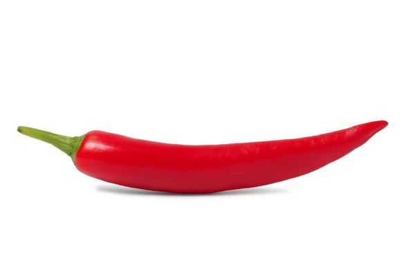 Chilipeppar på vit — Stockfoto
