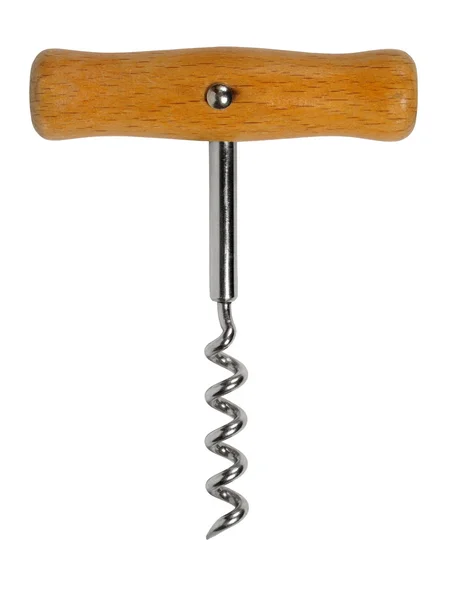 Corkscrew på vit — Stockfoto