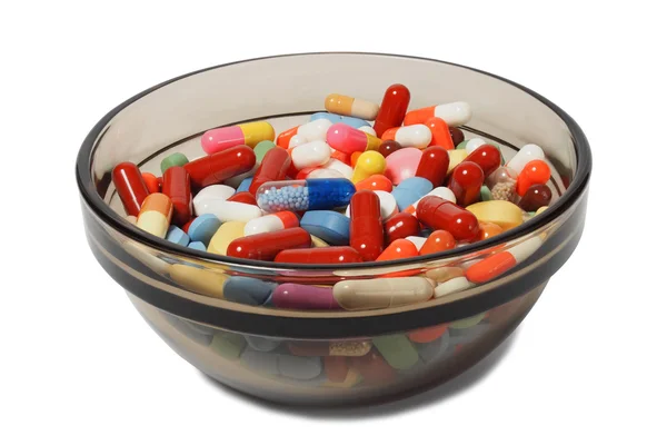 Bowl with drugs — Stock Photo, Image