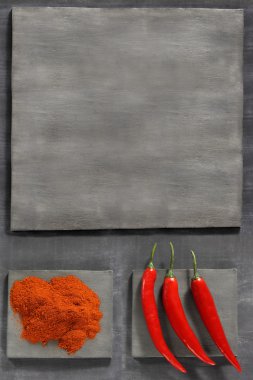 Baharat ile arka plan, kırmızı biber sıcak