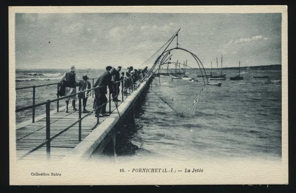 Pornichet pohlednice tisknout Francie — Stock fotografie