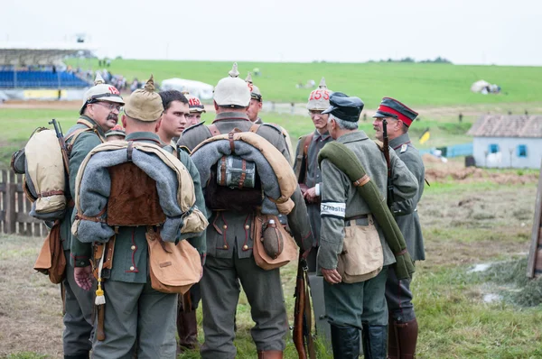 Duitse soldaat historische re-enactment — Stockfoto