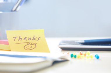 Teşekkürler metin yapışkan notu