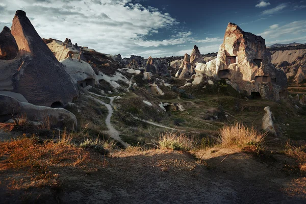 Kapadokya'nın eski taş evler — Stok fotoğraf