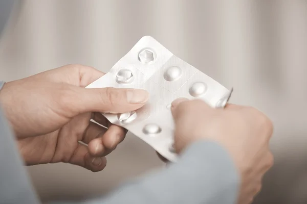 Woman with drugs — Stock Photo, Image