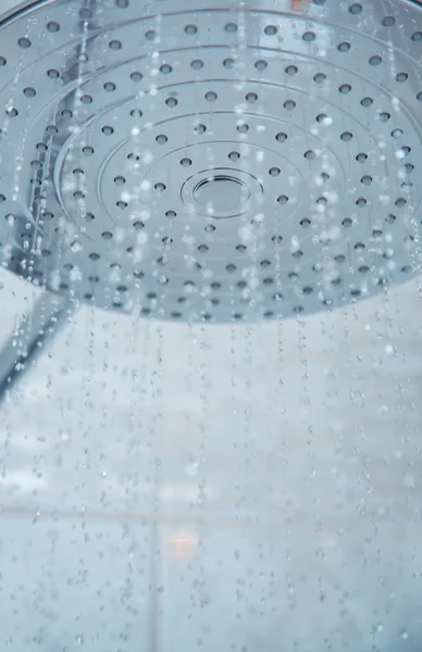 Shower head with flowing water — Stock Photo, Image