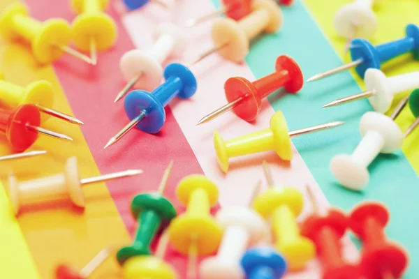 Colorful pushpins. Close-up — Stock Photo, Image
