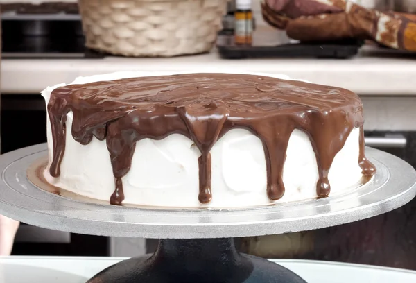 Torta condita con cioccolato — Foto Stock