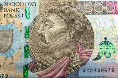 Kağıt paralarını cilala 500 PLN zloti