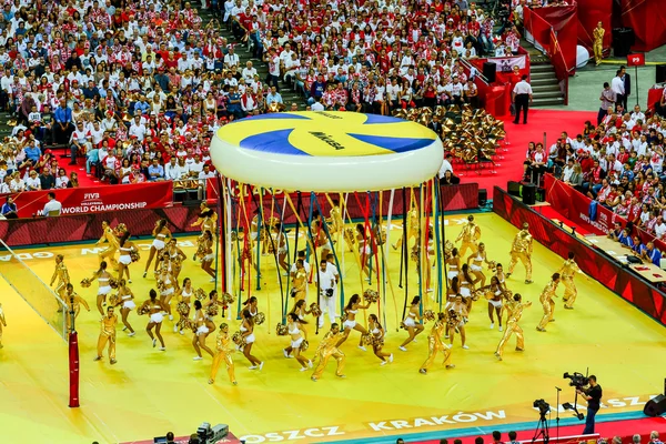 WARSAW, POLAND - AUGUST 30 : Men's World Championship, opening ceremony, Warsaw, 30 August 2014 — Stock Photo, Image