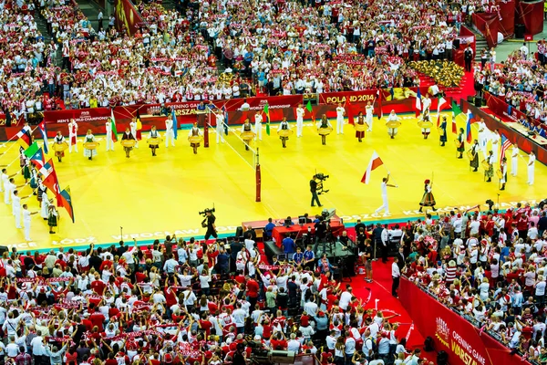 WARSAW, POLONIA - 30 de agosto: Campeonato Mundial Masculino, ceremonia de apertura, Varsovia, 30 de agosto de 2014 —  Fotos de Stock