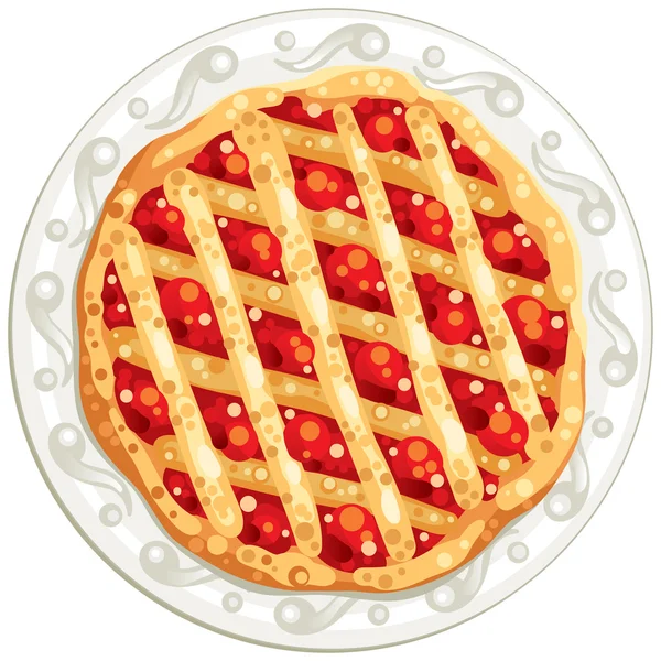 Tasty round pie — Stock Vector