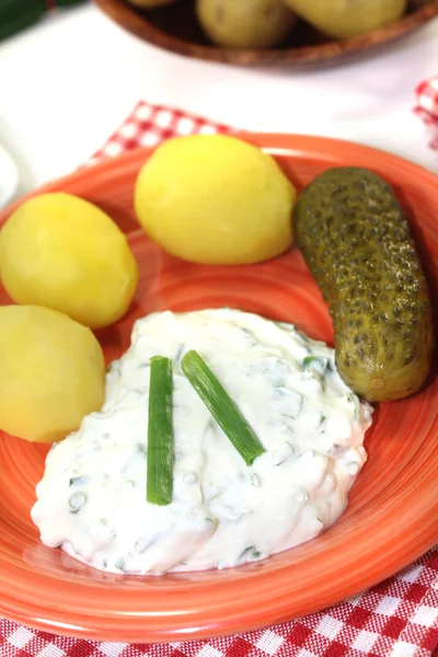 Potatoes with curd Royalty Free Stock Photos