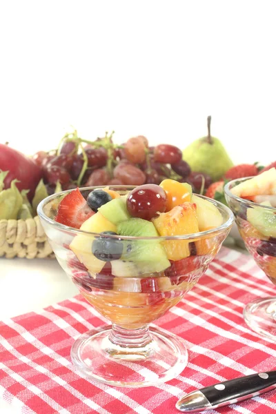 Fruit salad on a napkin — Stock Photo, Image