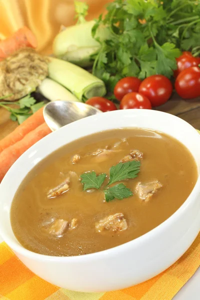 Köstliche Entensuppe — Stockfoto