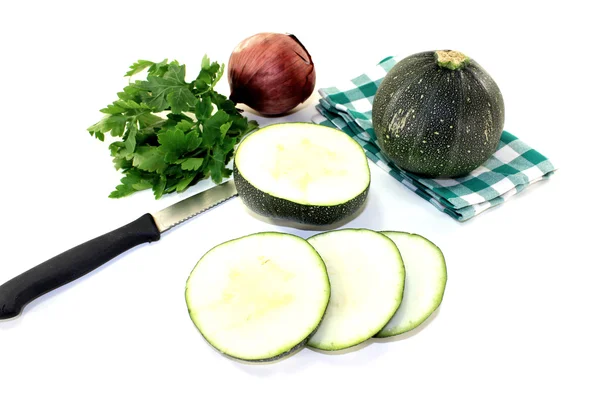 Rotund raw zucchini — Stock Photo, Image