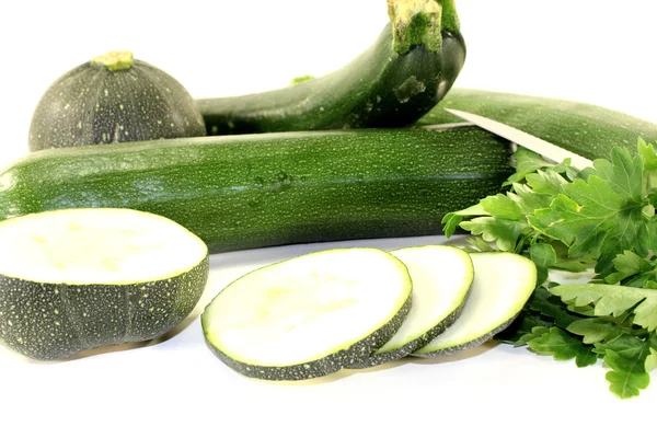 Mixed zucchini with parsley — Stock Photo, Image